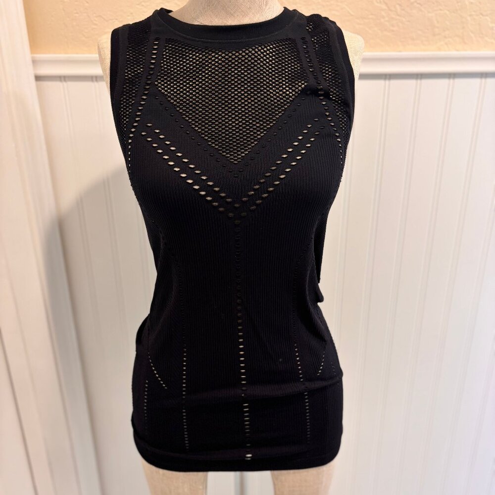 Athleta Mesh Trophy Tank Black Size Small